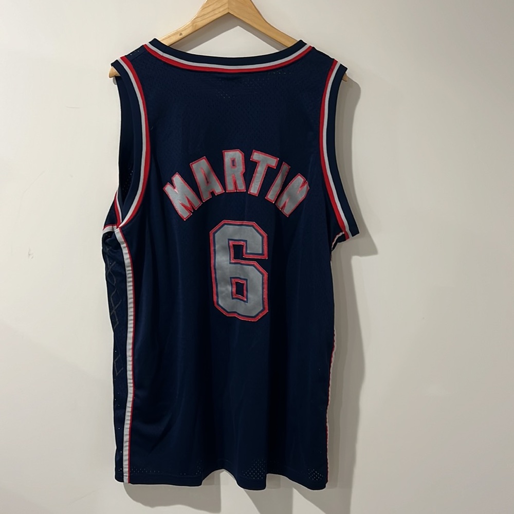 • Nike NBA • Mens Tank Top Jersey Blue New Jersey Martin 6 Red XXL - Picture 4 of 4